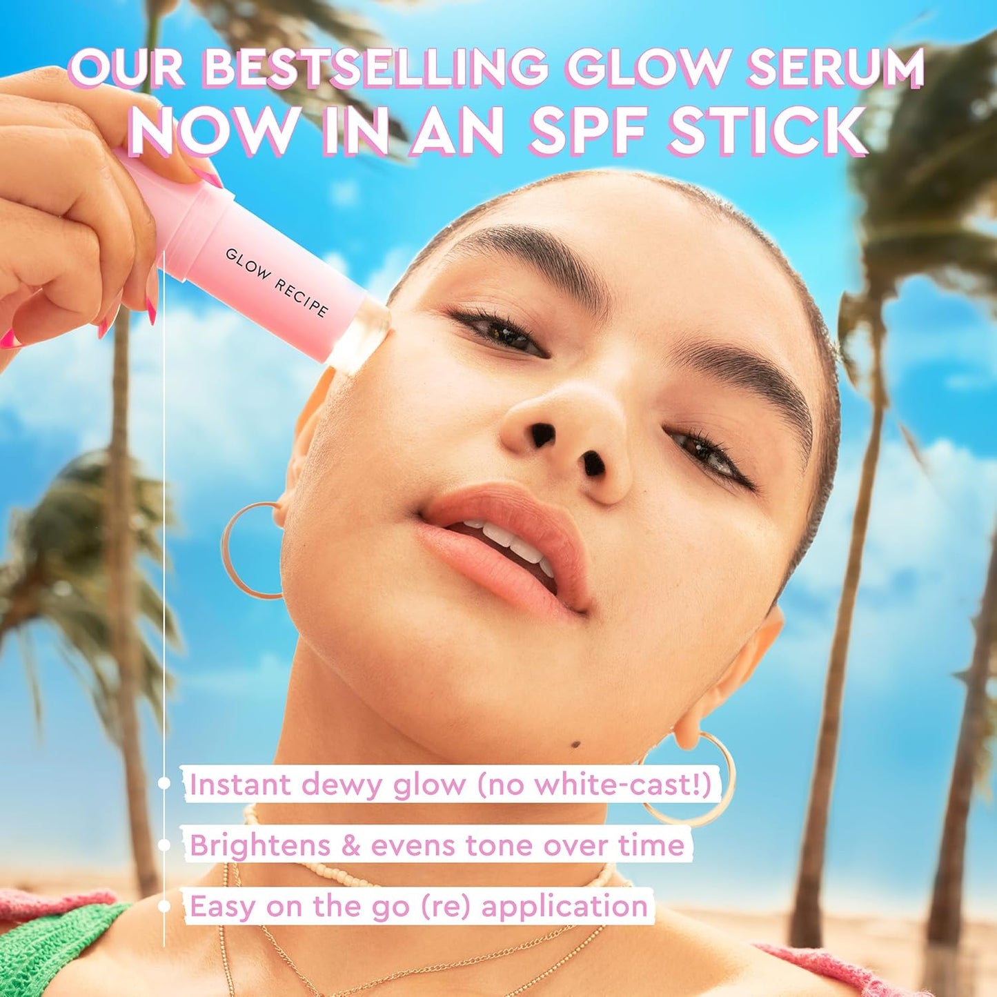 GLOW RECIPE - Watermelon Glow Niacinamide Dew Balm Face Sunscreen Stick- SPF 45
