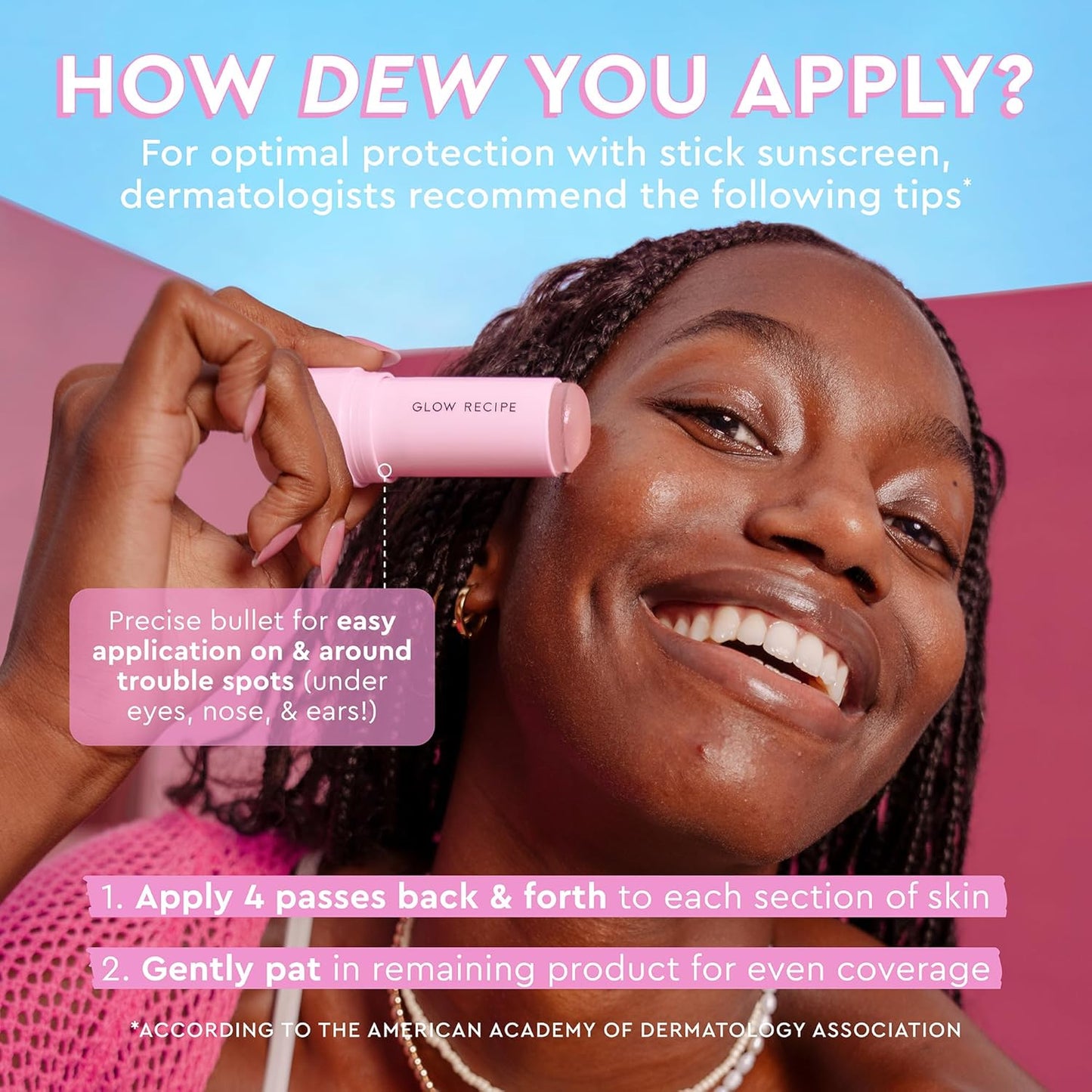 GLOW RECIPE - Watermelon Glow Niacinamide Dew Balm Face Sunscreen Stick- SPF 45