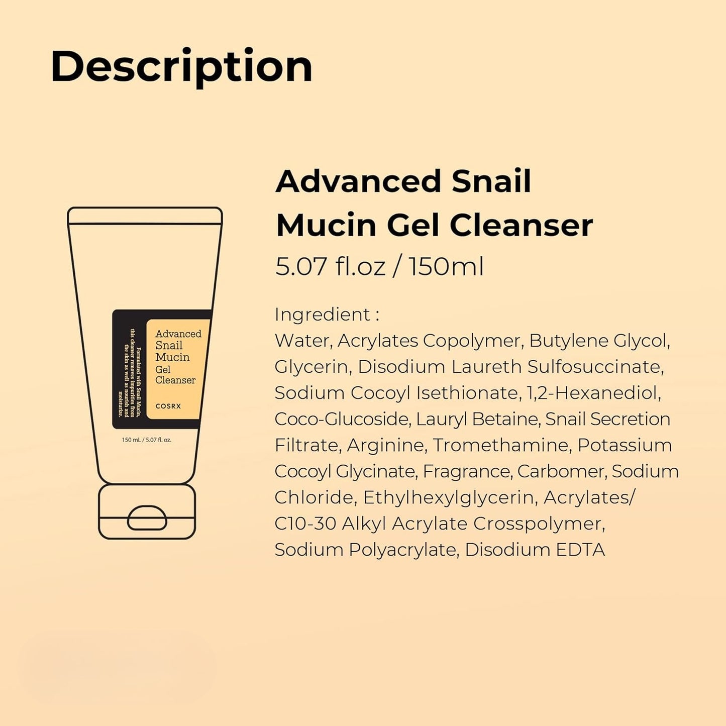 COSRX Advanced Snail Mucin Gel Cleanser