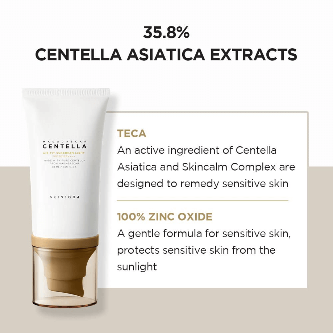 SKIN1004 Centella Air-Fit Suncream Light SPF50+ - Korean Sunscreen